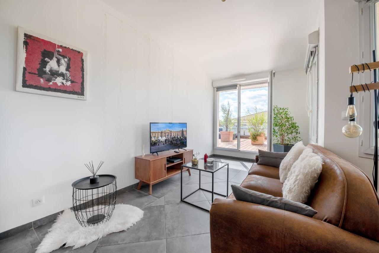 Les Terrasses - T3 Spacieux Avec Parking Gratuit ตูลูส ภายนอก รูปภาพ